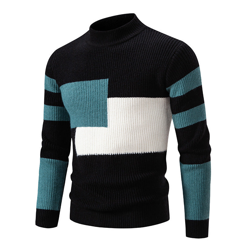 Pull homme à la mode avec design en blocs texturé Chic und Stil