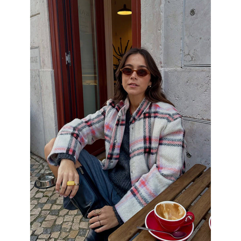 Chemise en laine à carreaux pour femmes Chic und Stil