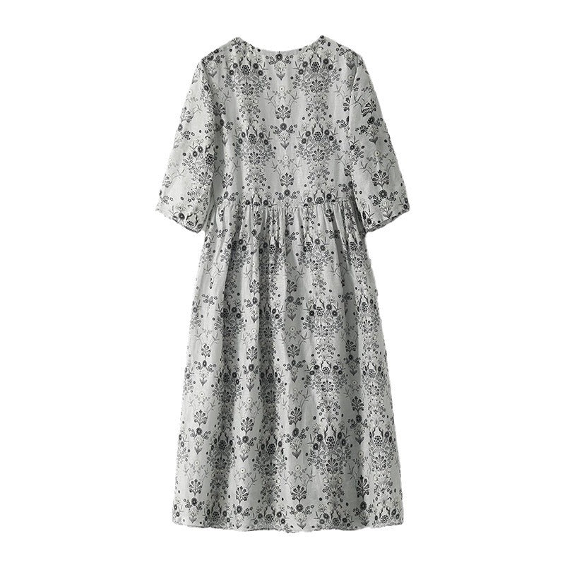 Robe maxi imprimée florale pour femmes Chic und Stil
