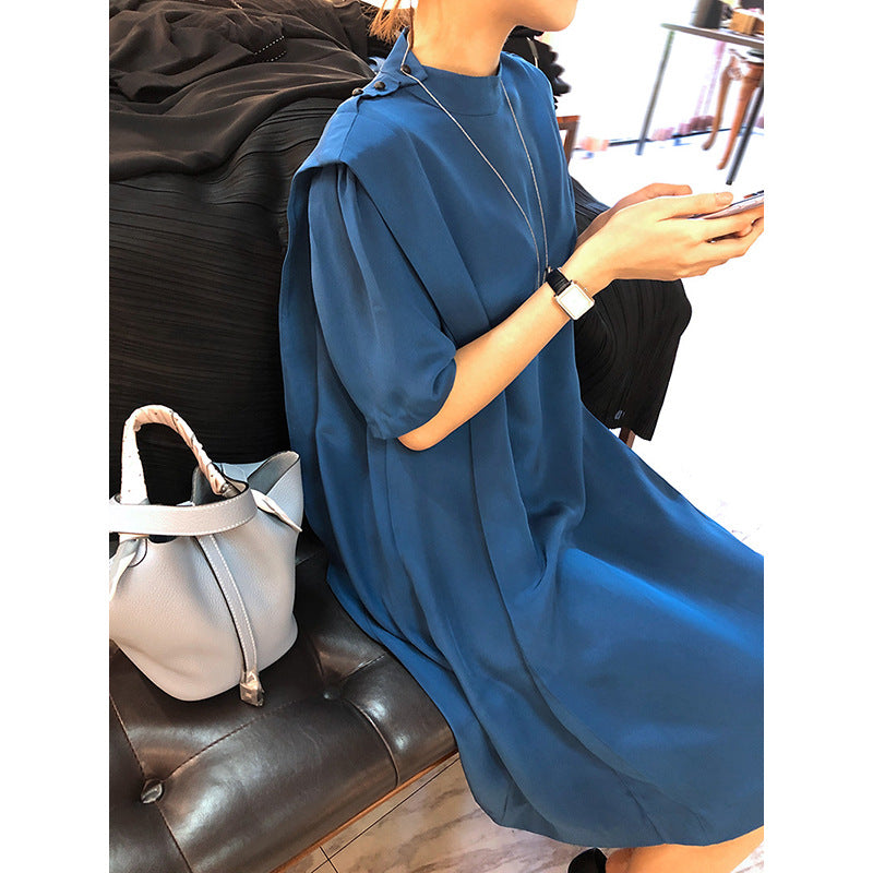 Robe midi élégante pour femmes avec manches statement Chic und Stil