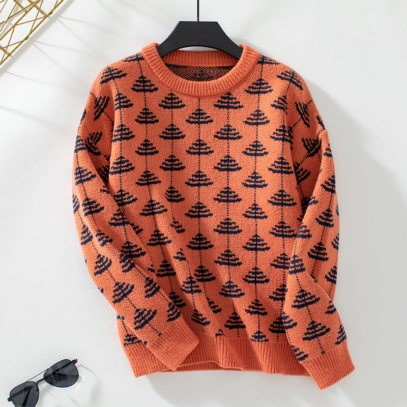 Pull en tricot pour femmes avec un design d'arbre ludique et un matériau doux Chic und Stil