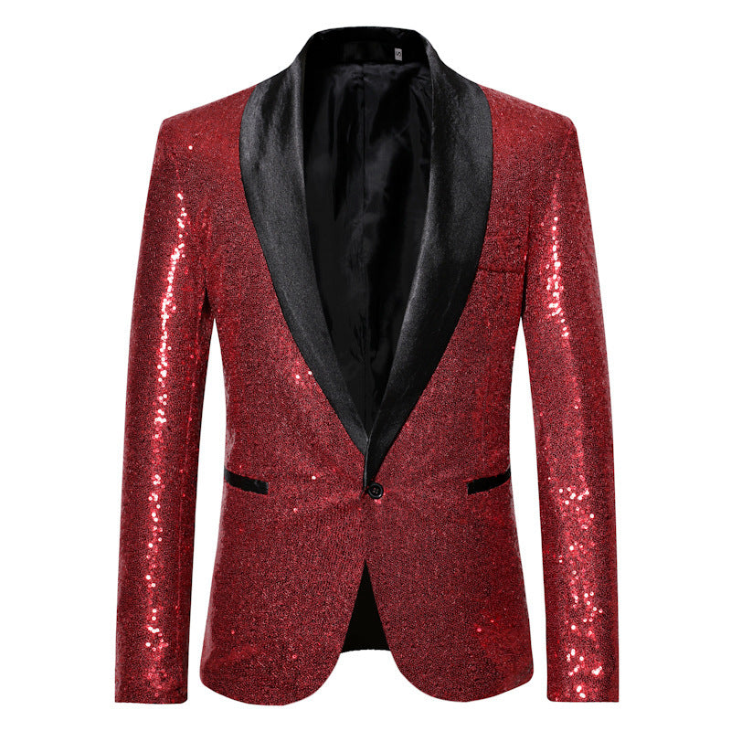 Blazer élégant pour hommes en sequins au coupe moderne Chic und Stil