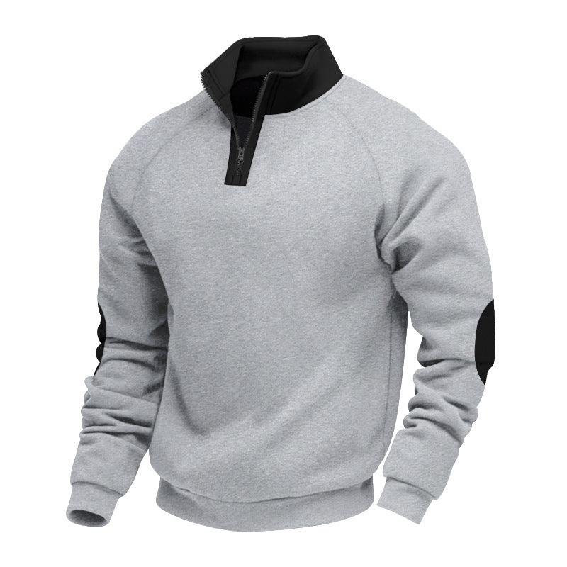Sweatshirt pour hommes avec col montant et fermeture éclair Chic und Stil