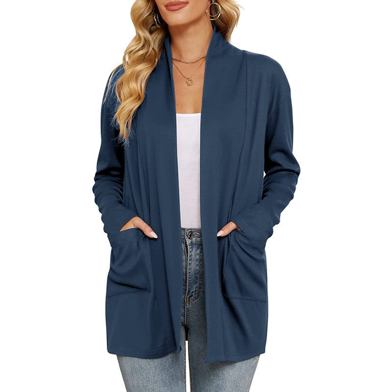 Cardigan long décontracté pour femmes avec poches Chic und Stil