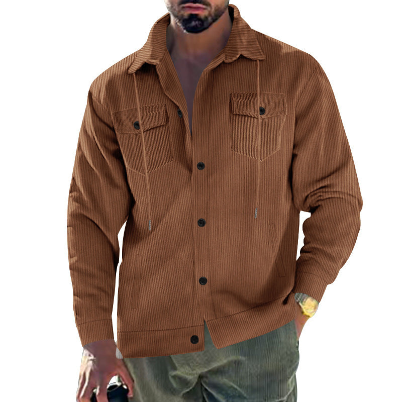 Veste en corduroy tendance pour hommes avec poches poitrine pratiques et design structuré Chic und Stil