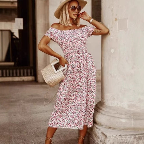 Robe Maxi Florale Off-Shoulder Chic und Stil pour Femmes
