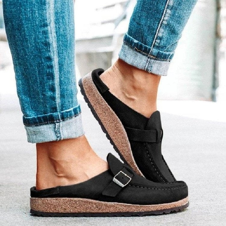 Ballerines en suède pour femmes avec boucle Chic und Stil
