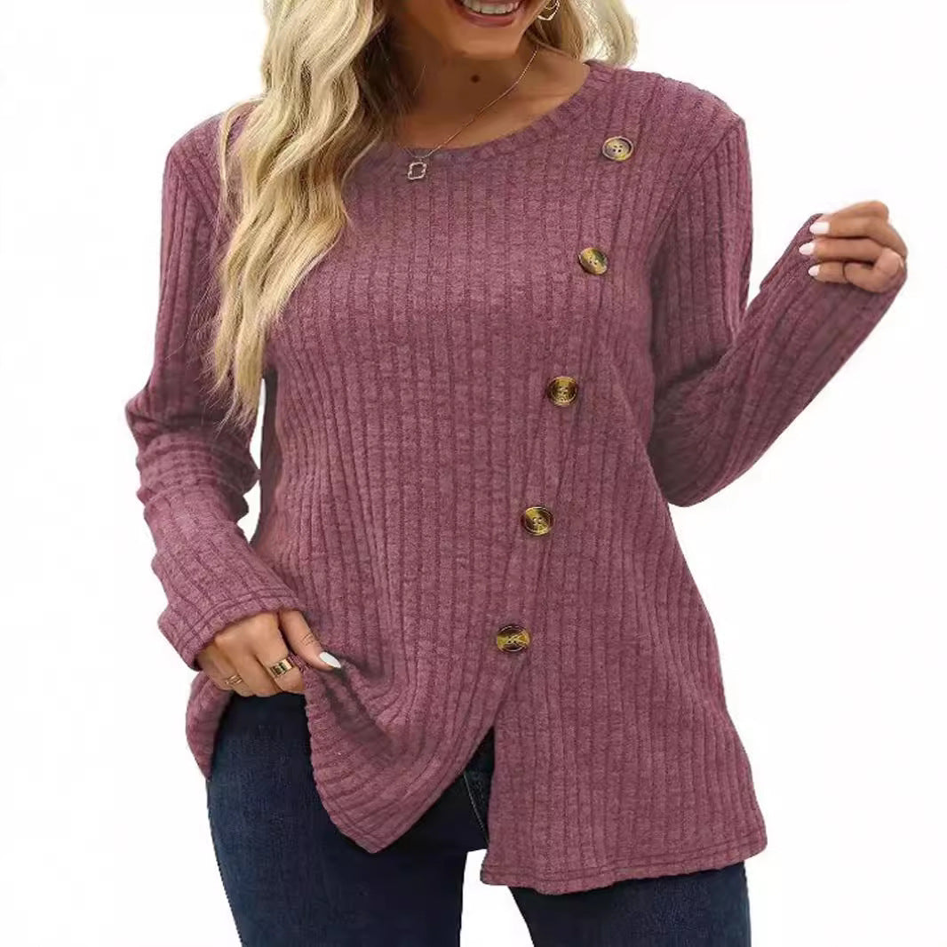 Pull en tricot pour femmes avec détails en boutons Chic und Stil