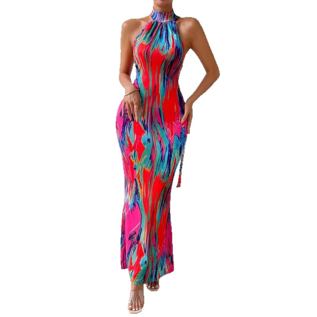 Robe maxi bodycon à col montant Chic und Stil