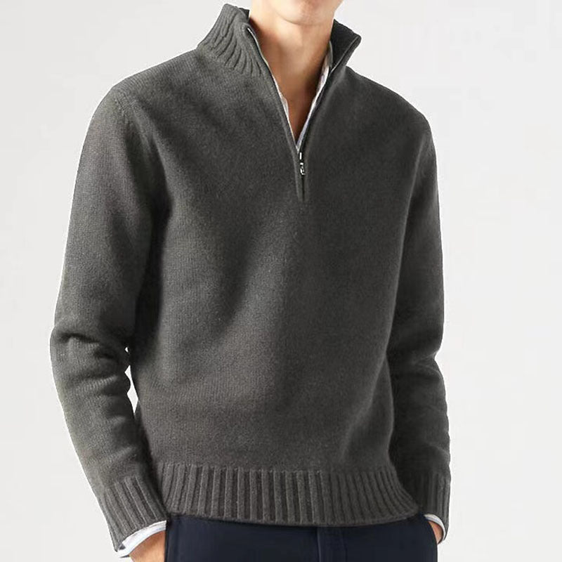 Pull homme avec col haut et fermeture éclair moderne Chic und Stil