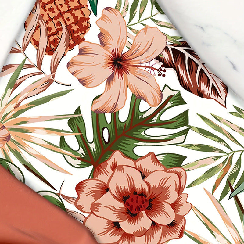 Maillot de bain une pièce à imprimé tropical à enrouler pour dames Chic und Stil