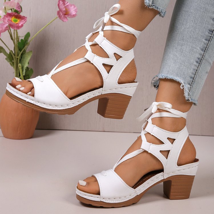 Sandales élégantes pour dames à plateforme avec sangle réglable et semelle intérieure confortable Chic und Stil