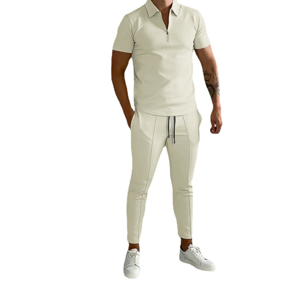 Hommes ensemble de performance à fermeture éclair moderne Chic und Stil