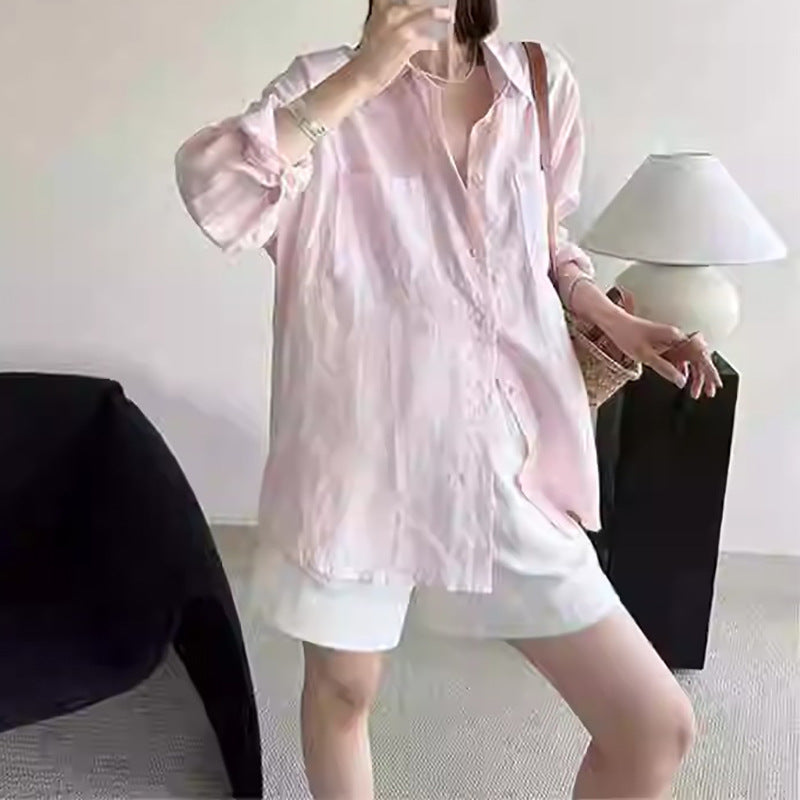 Chemise à boutons pour femmes, coupe décontractée oversize Chic und Stil
