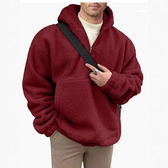 Pull en polaire douillet pour hommes avec demi-fermeture éclair Chic und Stil