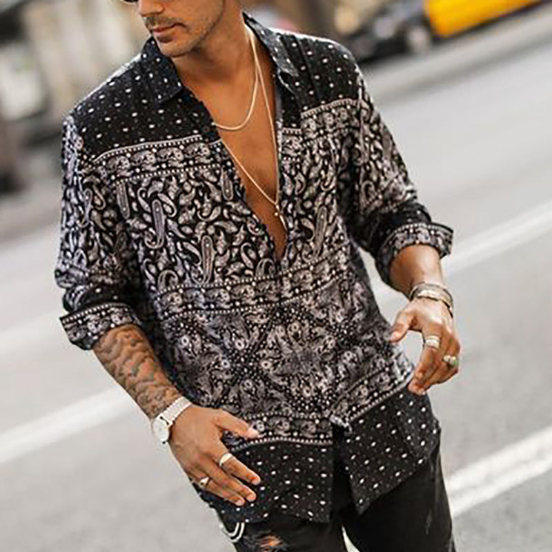 Chemise à boutons élégante en imprimé floral pour hommes Chic und Stil