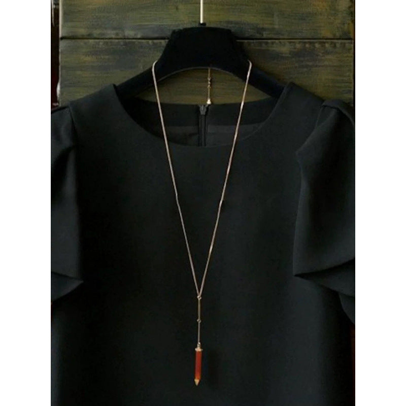 Robe Tunique à Manches Volantées pour Femme Chic und Stil