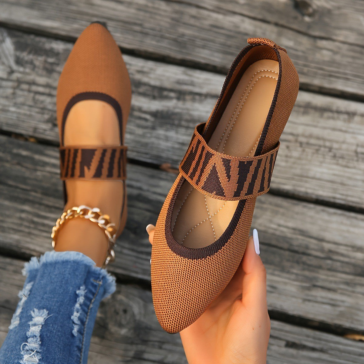 Chaussons en mesh pour femmes Chic und Stil