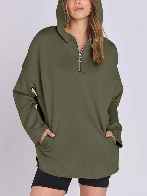Chemise à capuche pour dames avec fermeture éclair et poches Chic und Stil