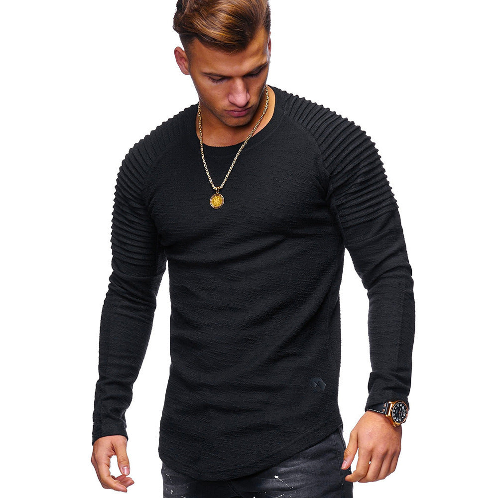 Pull élégant pour hommes à manches longues avec design texturé et coupe slim Chic und Stil