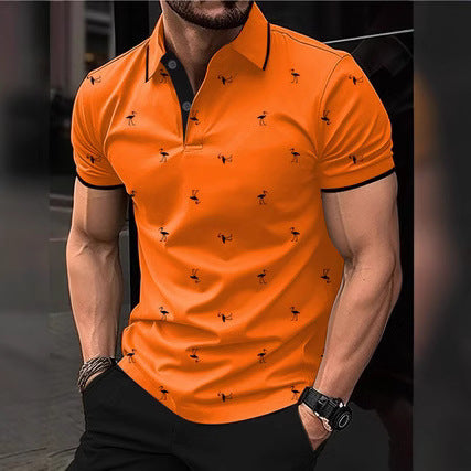 Chemise polo pour homme à manches courtes et motif Chic und Stil