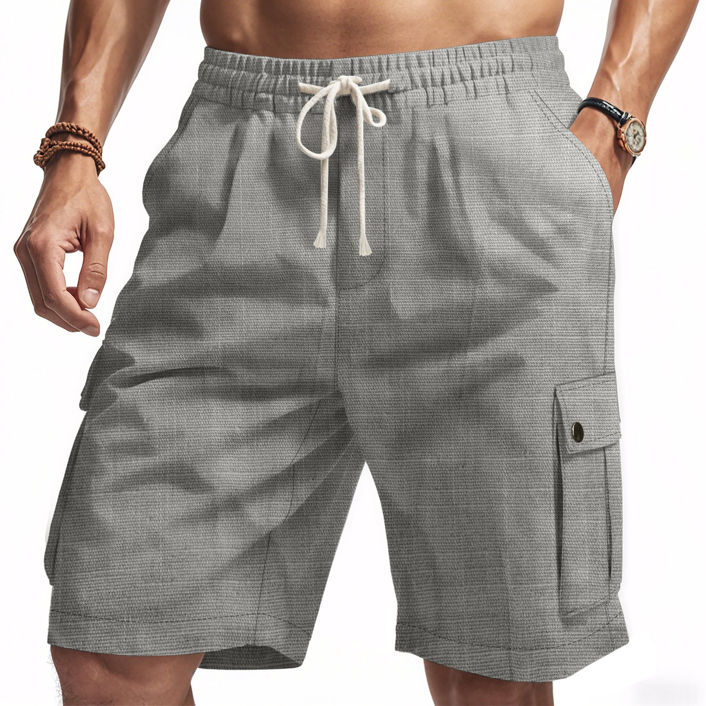 Shorts cargo décontractés pour hommes avec poches latérales respirantes Chic und Stil