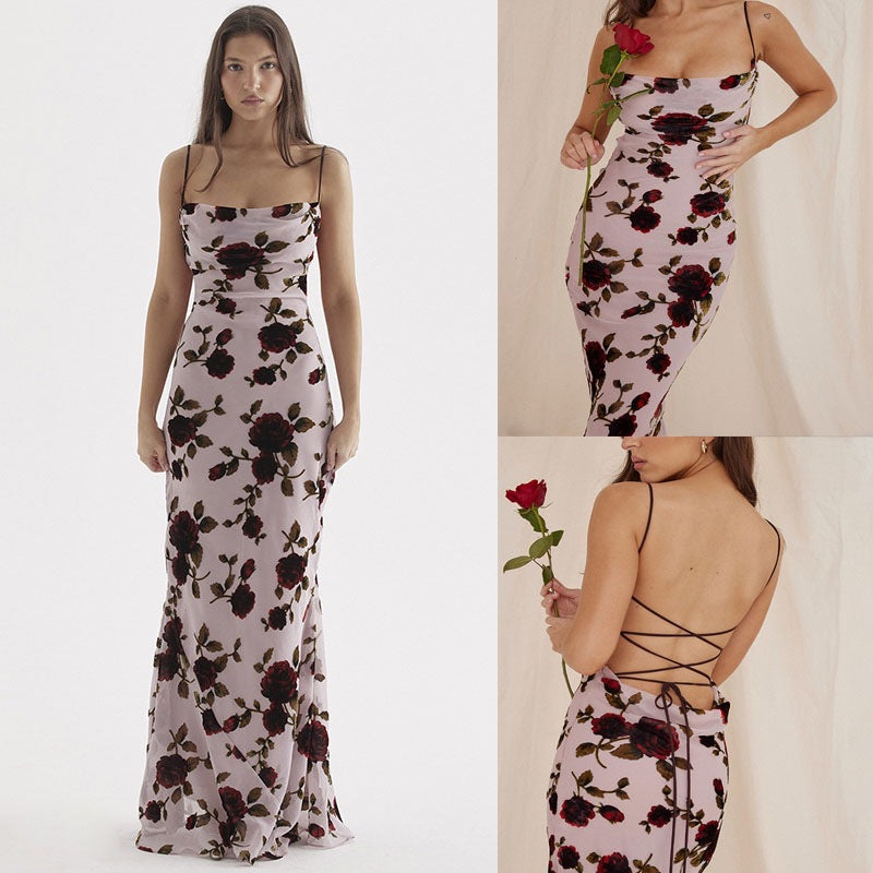 Chic and Stylish Floral Pattern Maxi Dress for Women