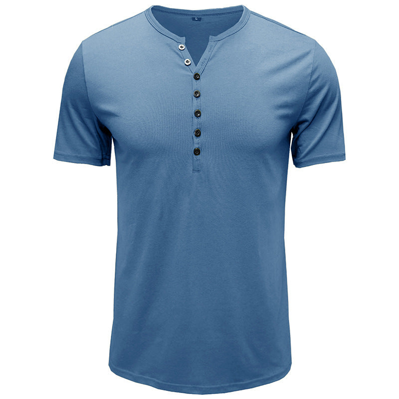T-shirt Henley à manches courtes pour hommes Chic und Stil