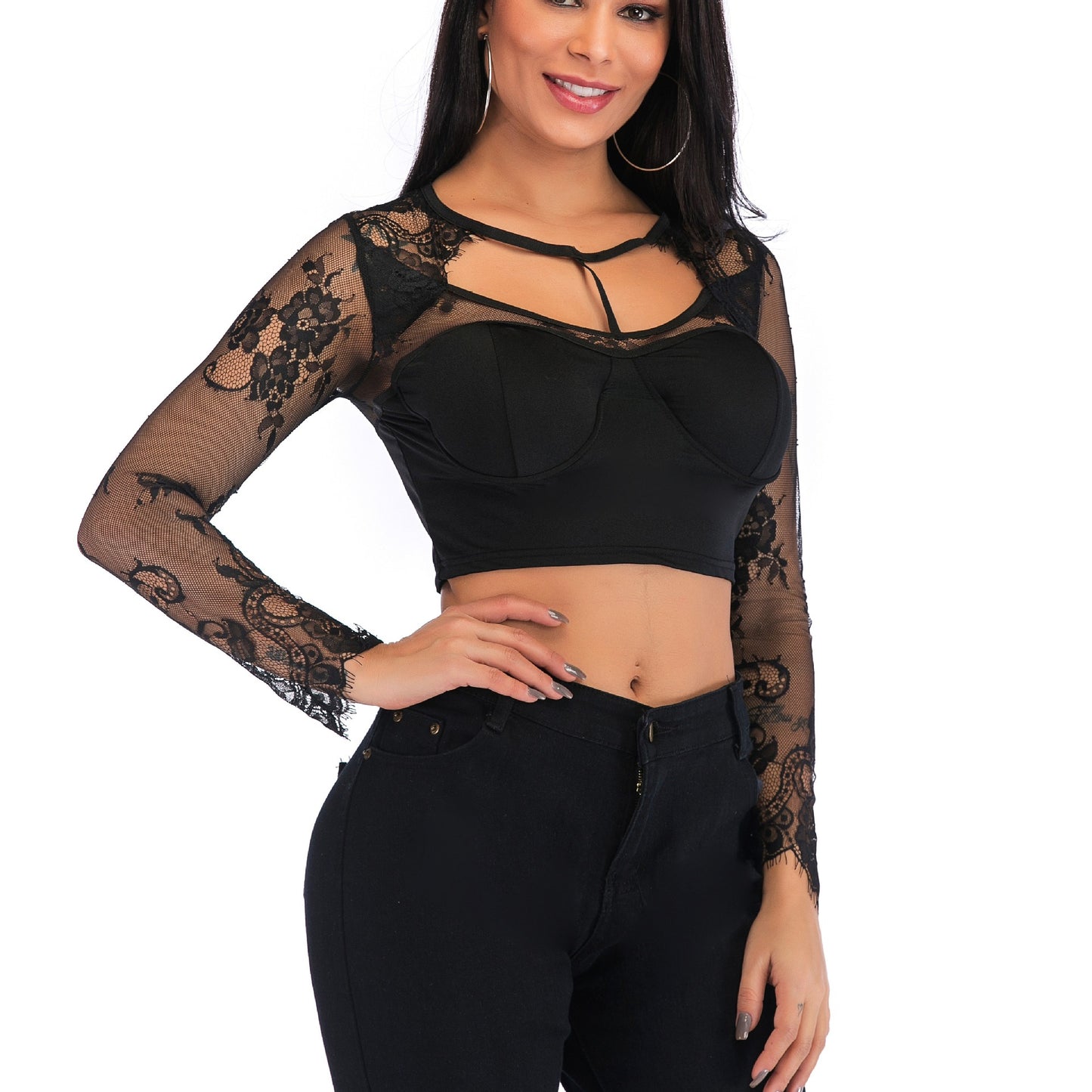 Haut court en dentelle Chic und Stil pour femmes