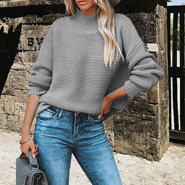 Pull femme douillet à col haut et motif tricot texturé Chic und Stil