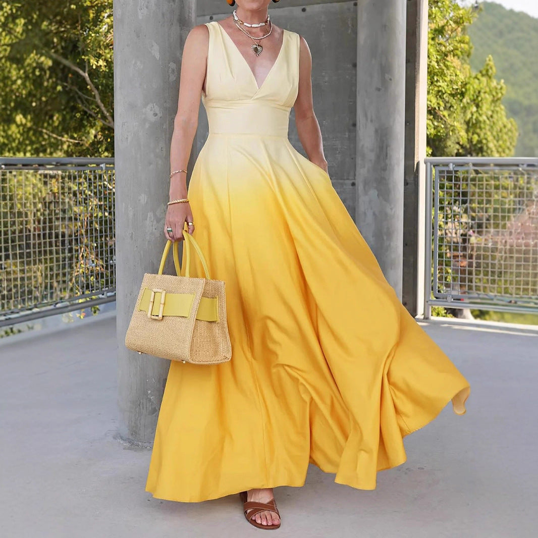 Robe maxi évasée élégante pour femmes Chic und Stil