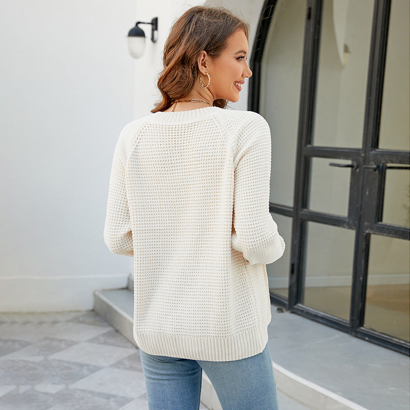 Veste en tricot pour femmes avec un motif gaufré moderne et des poches zippées pratiques Chic und Stil