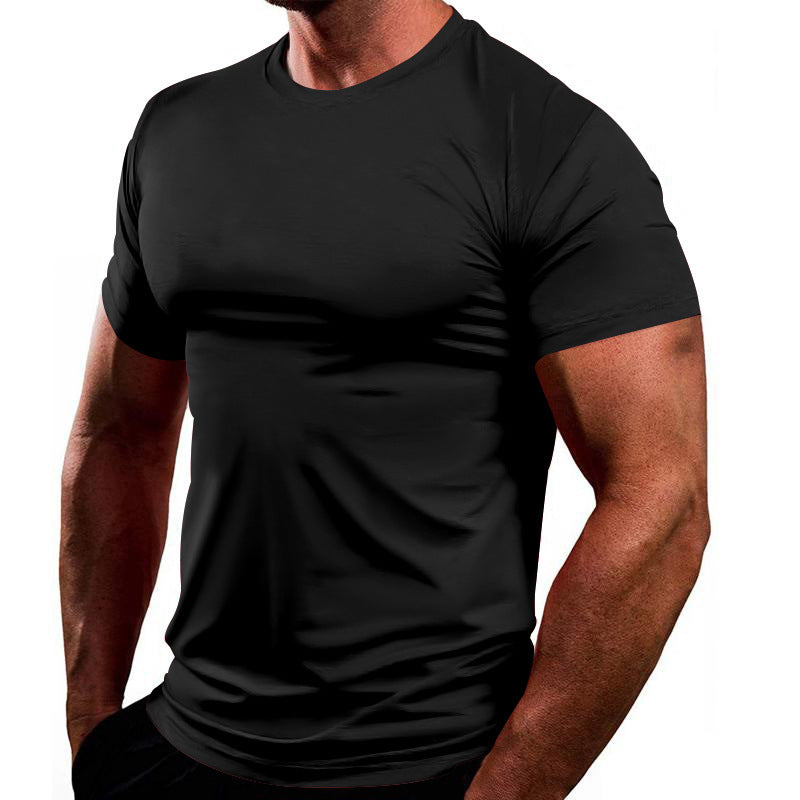 T-shirt de fitness respirant pour hommes en tissu léger avec coupe ajustée Chic und Stil