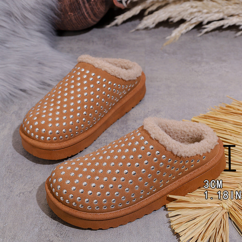 Chaussons pour femmes avec des accents scintillants et une doublure douillette Chic und Stil