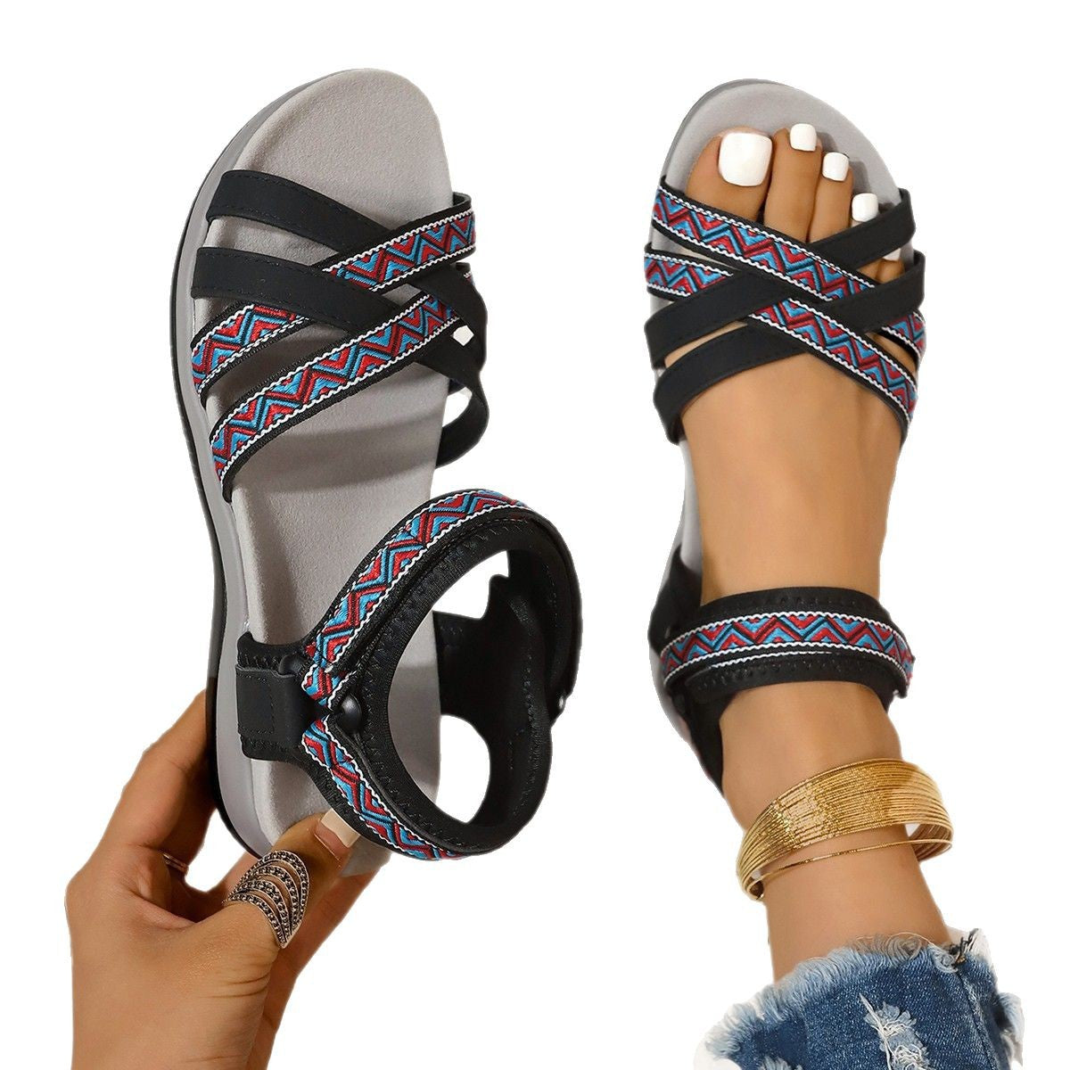 Sandales confort d'été pour dames Chic und Stil