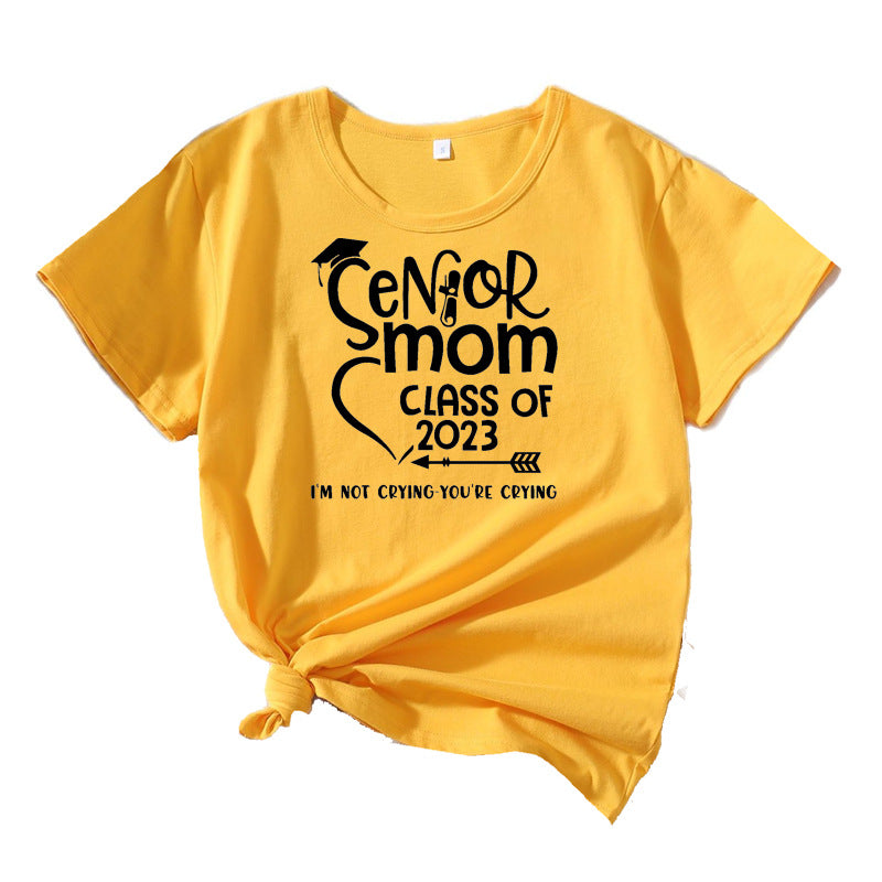 T-shirt graphique en coton pour femmes Chic und Stil