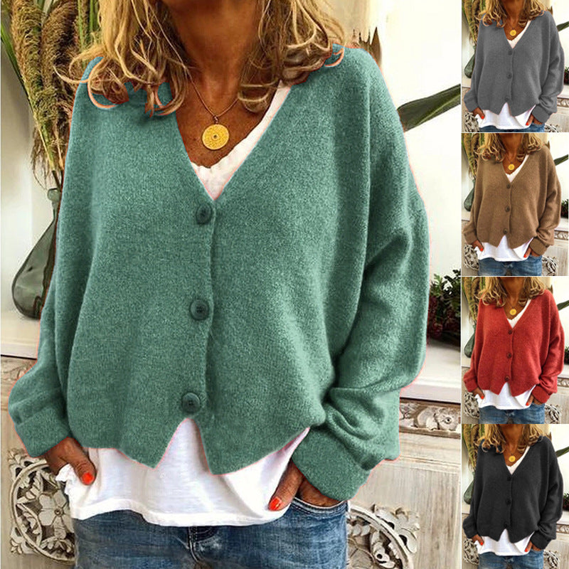 Cardigan en tricot décontracté pour femmes avec design ouvert et fermeture à bouton Chic und Stil