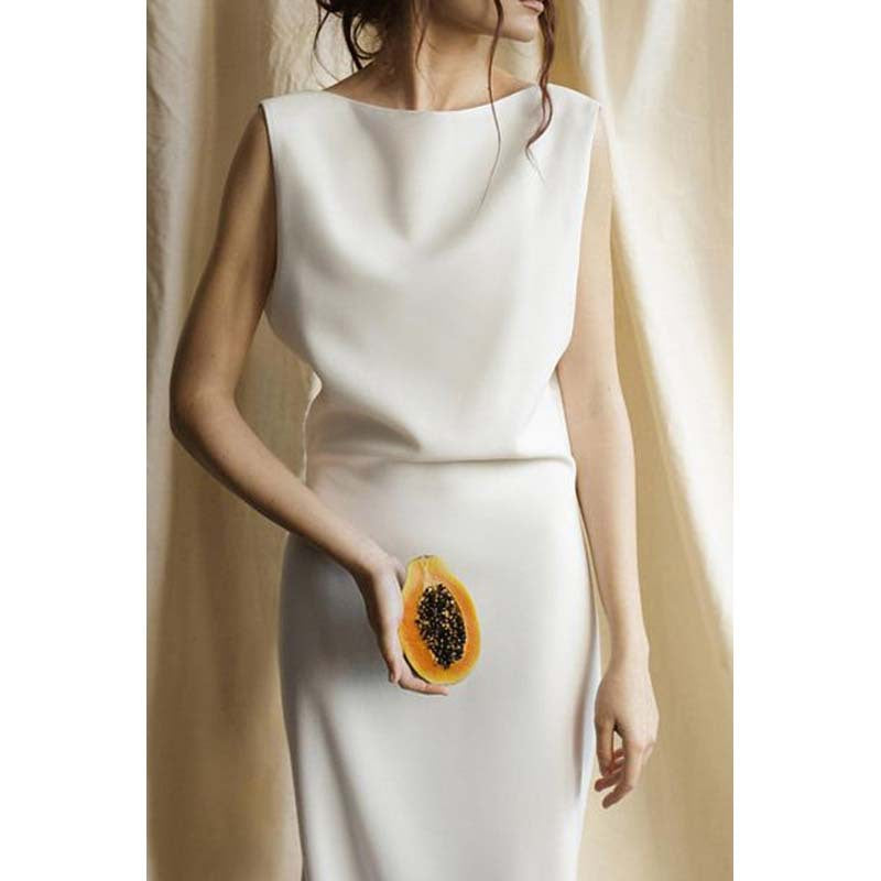 Robe midi sans manches sophistiquée pour femmes Chic und Stil
