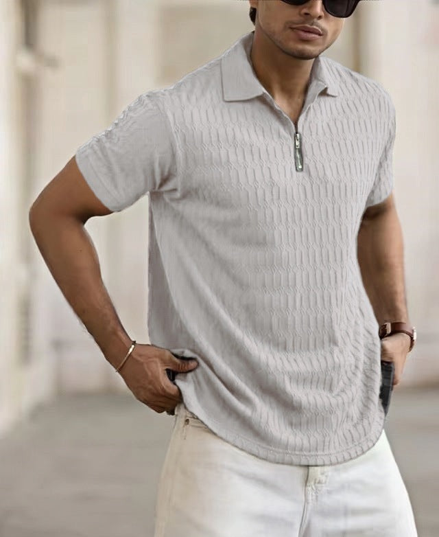 Hommes Polo en Structure Chic und Stil