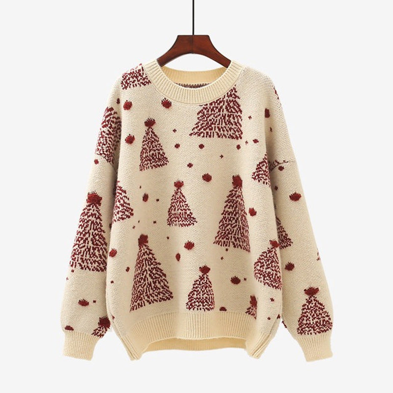 Dames Pull de Noël Confortable avec Motif Créatif Chic und Stil