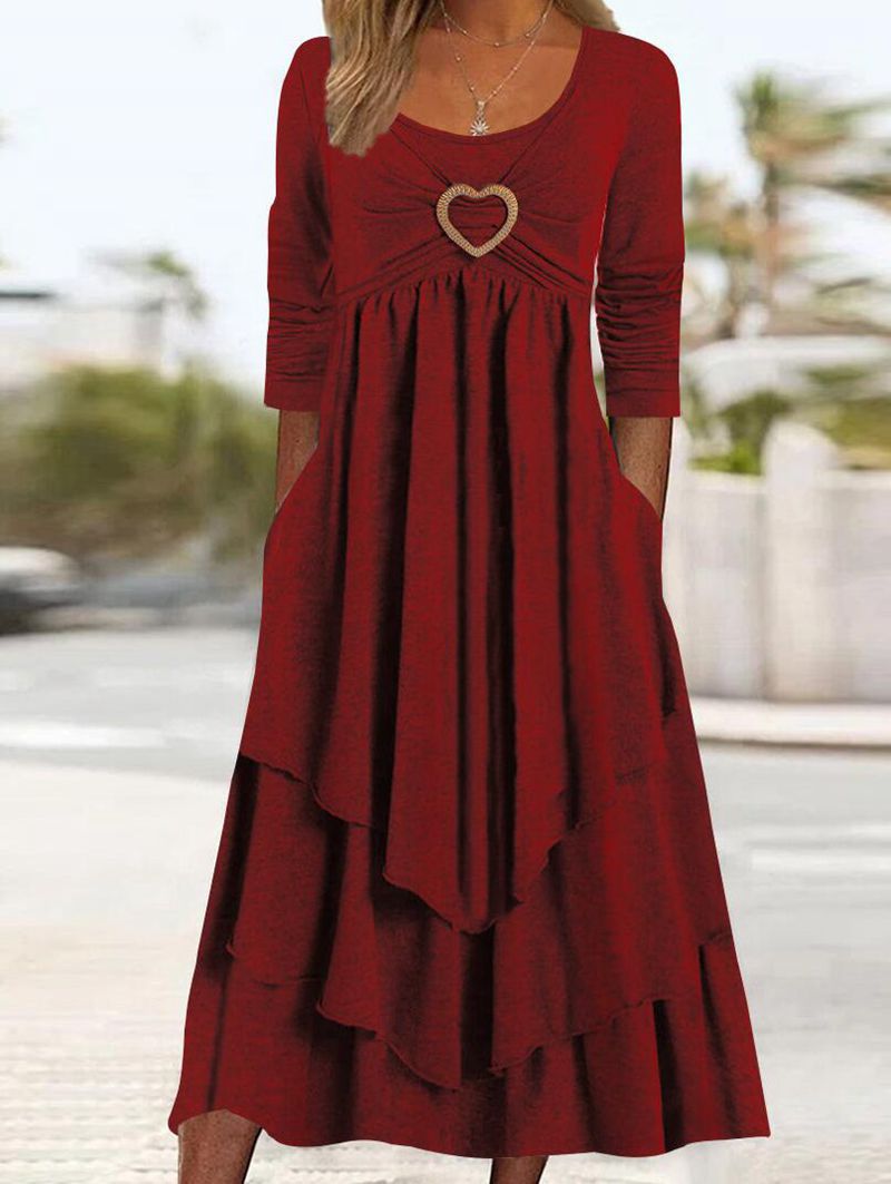 Robe de couche décontractée pour femmes avec détail en forme de cœur et poches Chic und Stil