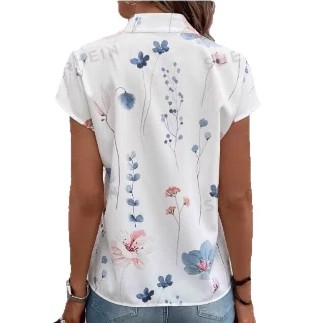 Chemisier femme avec motif floral et manches cape Chic und Stil