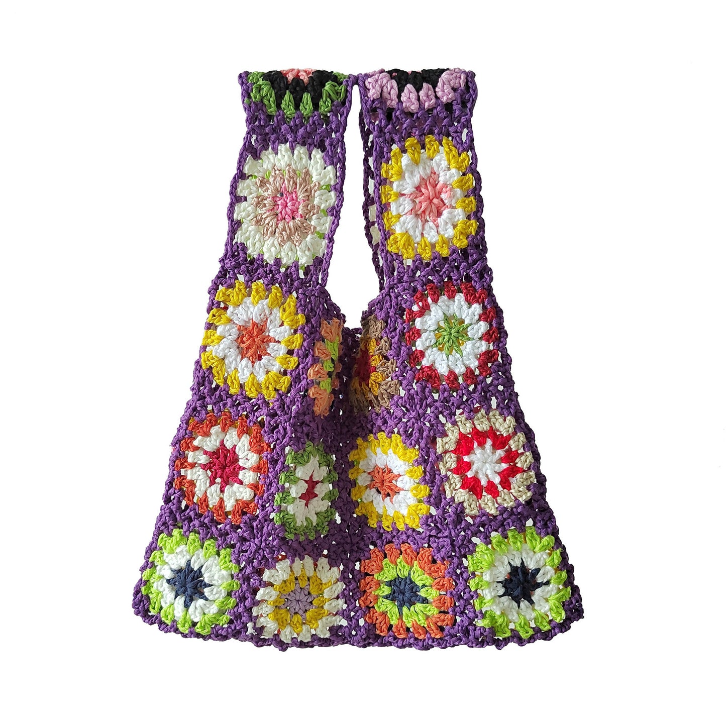 Sac à main en patchwork au crochet pour femmes Chic und Stil