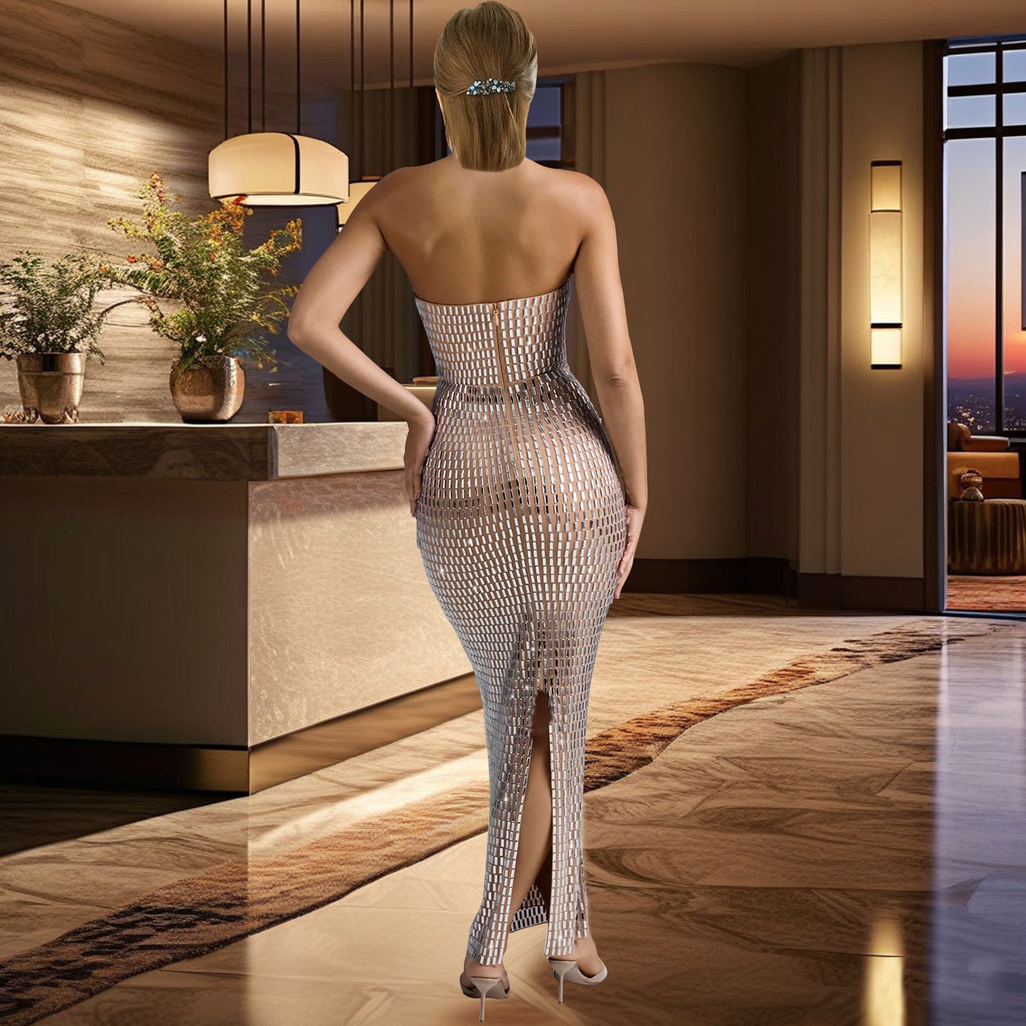 Women's Chic and Stylish Off-Shoulder Bodycon Maxi Dress