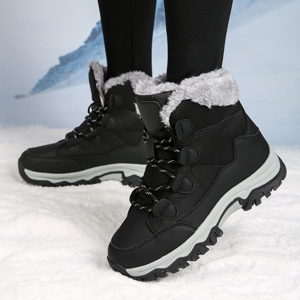 Bottes d'hiver thermo pour femmes avec doublure isolante et semelle antidérapante Chic und Stil