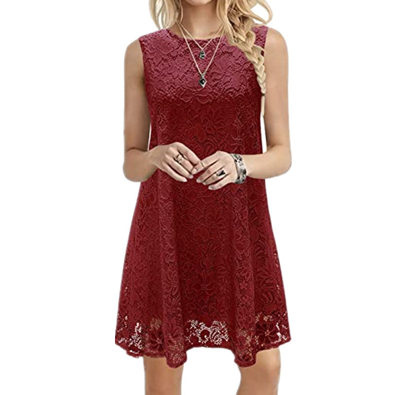 Robe élégante en dentelle pour dames avec coupe en A Chic und Stil