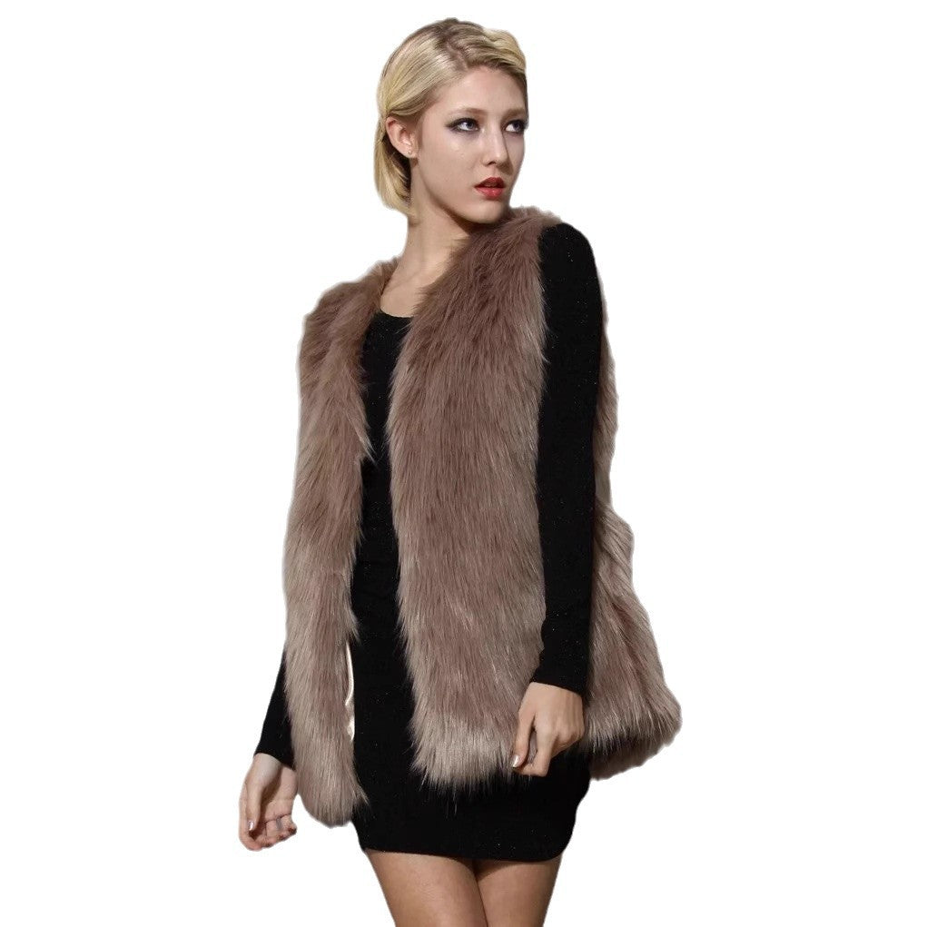 Dames Gilet en fausse fourrure douillette avec design élégant Chic und Stil