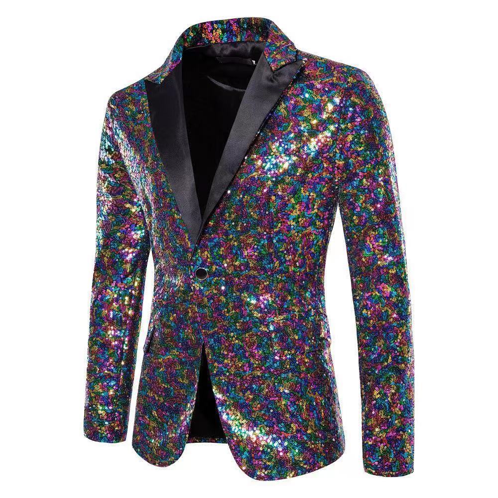 Blazer élégant en sequins pour hommes avec des accents décoratifs raffinés Chic und Stil
