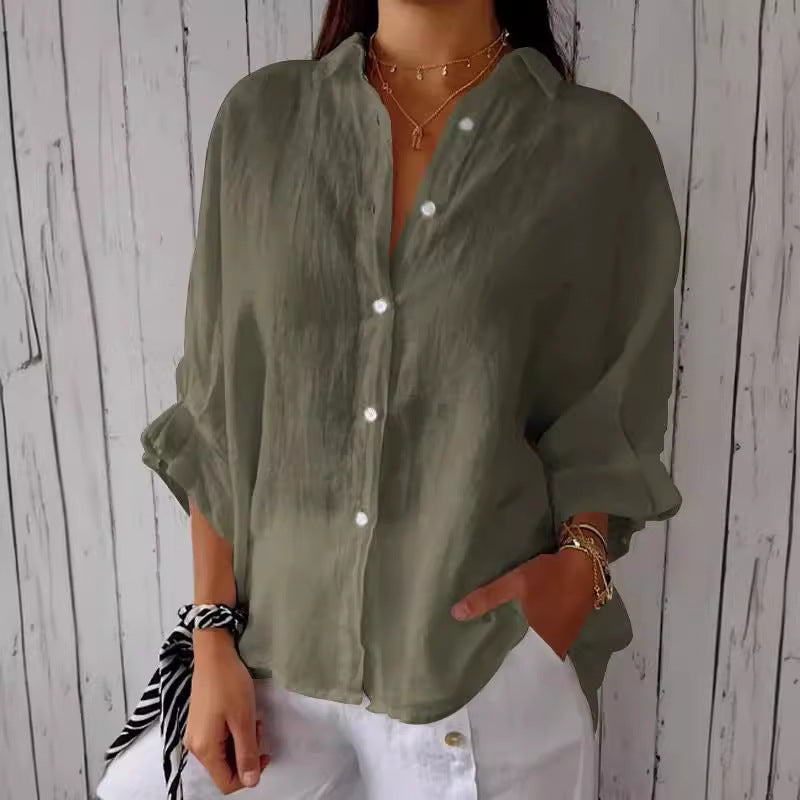 Blouse en lin légère pour femmes avec coupe décontractée Chic und Stil