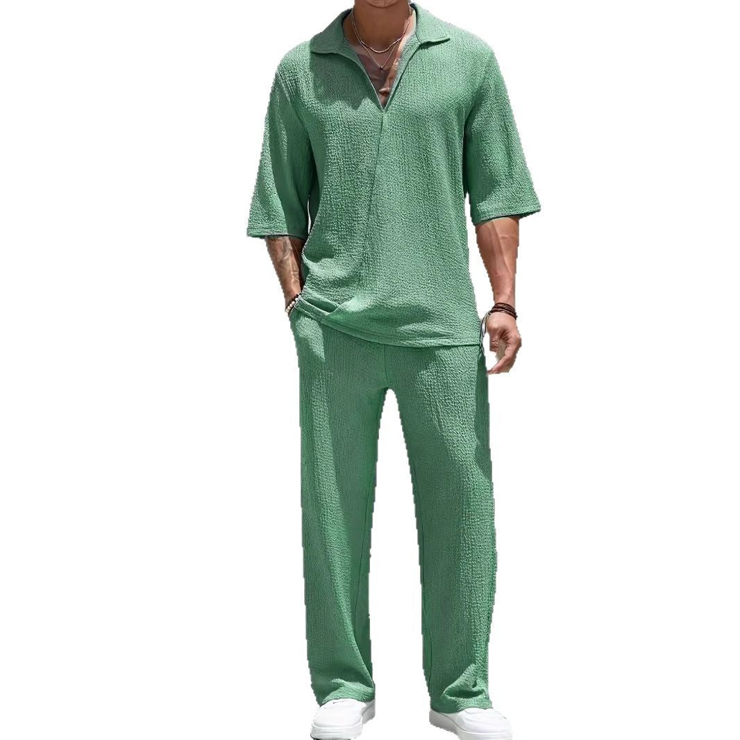 Hommes Ensemble de Lounge Détendu Texturé Chic und Stil